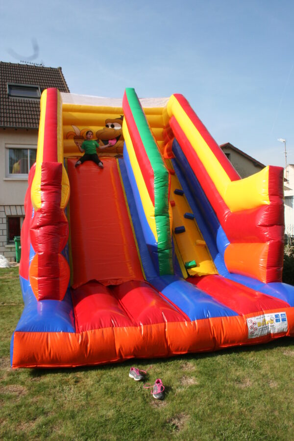 Structure gonflable toboggan "LE SINGE"