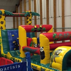 Structure gonflable parcour " jungle" en 14 m