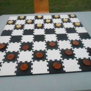 Jeu en bois "JEU DE DAME"  (jeu dit "lent")