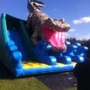 Structure gonflable toboggan "LE CROCODILE"